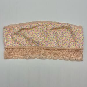 PINK Victoria’s Secret Lace Trim Sequined Bandeau Bra